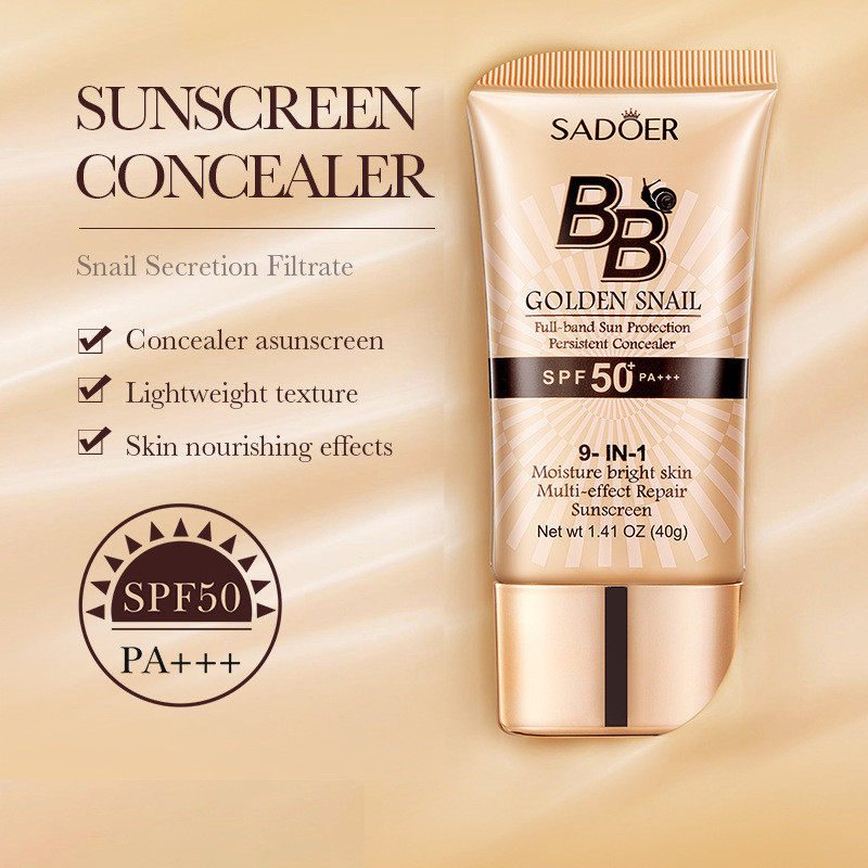 SADOER Golden Snail BB Cream Isolation Protection Even Skin Tone Bb Cream 9.10