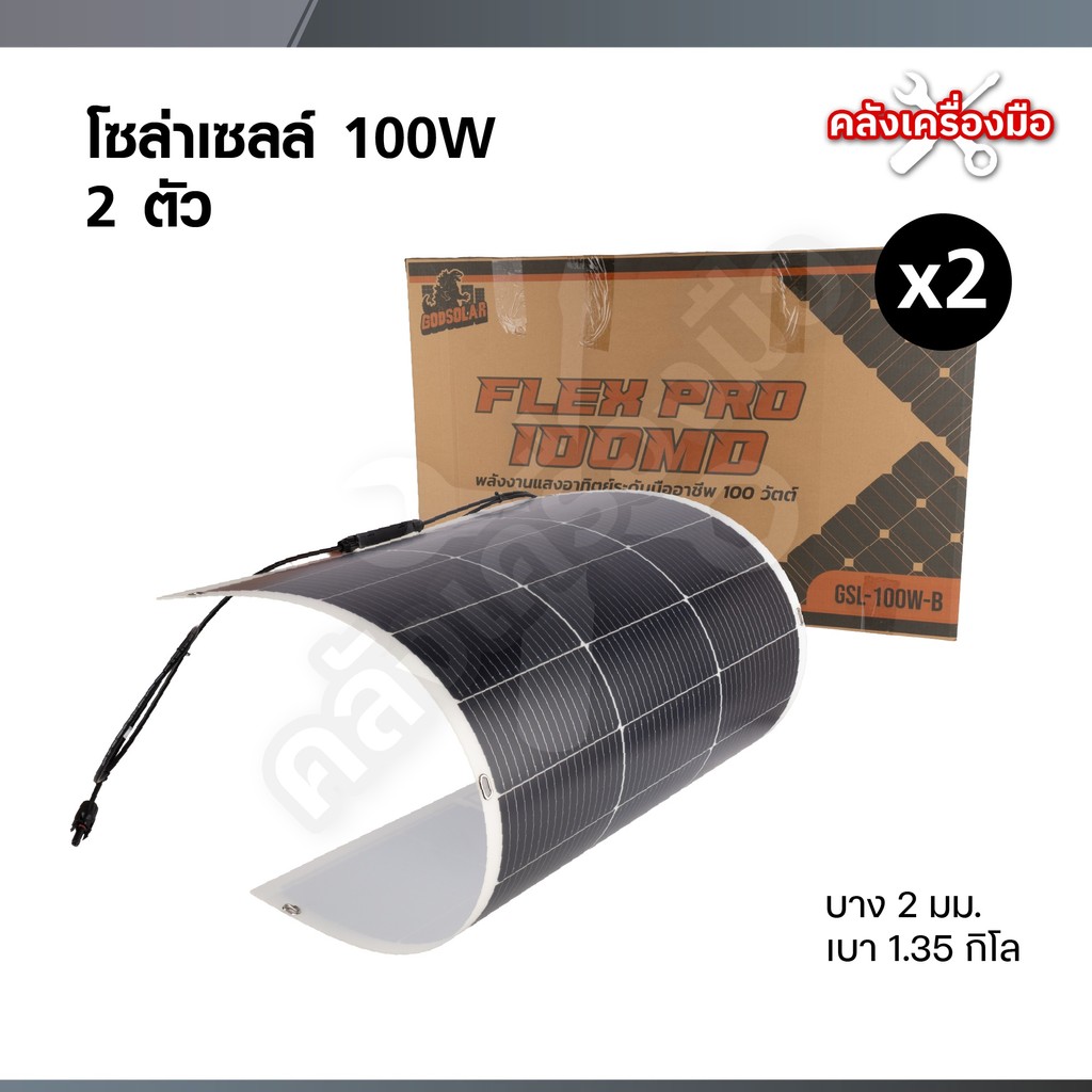 GODSORAL แผงโซล่าเซลล์ 100W-250W  แบบ 2 แผง