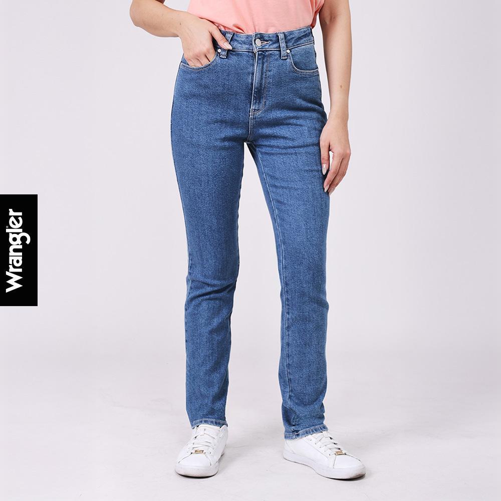 WRANGLER กางเกงยีนส์ผู้หญิง เอวกลาง ทรงเข้ารูป Slim รุ่น WR S126WSLIF02 สียีนส์อ่อน