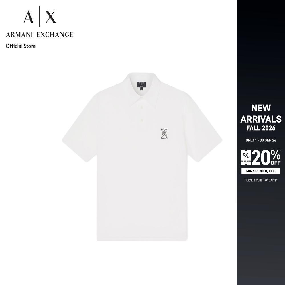 Armani Exchange เสื้อโปโลผู้ชาย รุ่น XM002209-AF10364-U0009 สีขาว
