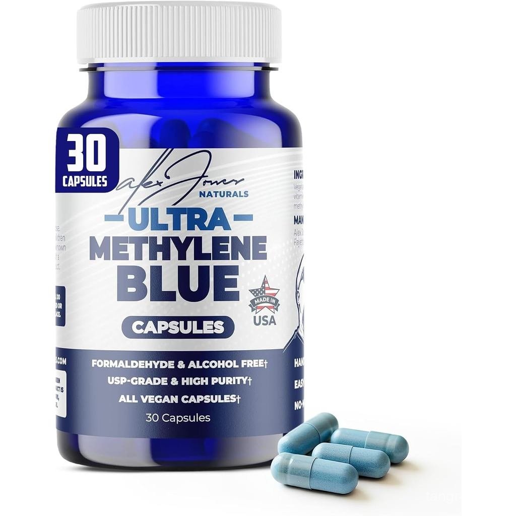 Alex Jones Methylene Blue Capsules 10mg USP พร้อมวิตามินซี 60 Ct