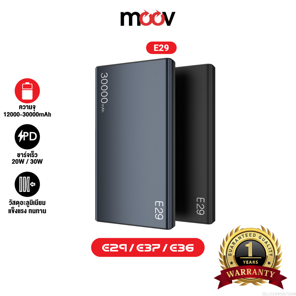 [ส่งไว] Orsen by Eloop E29 30000mAh / E37 22000mAh / E36 12000mAh แบตสำรอง PD 30W/20W Max Power Bank