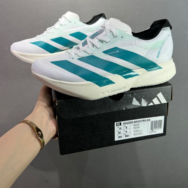 Adizero Adios Pro 4 รองเท้าวิ่งผู้ชายและผู้หญิงแผ่นคาร์บอน Adizero EVO SL รองเท้ากีฬา JR1267