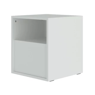 Koncept Furniture ตู้ข้างเตียง รุ่น Habi ขนาด 40 ซม. สีขาว (40x40x45 ซม.) แบรนด์ KONCEPT FURNITURE
