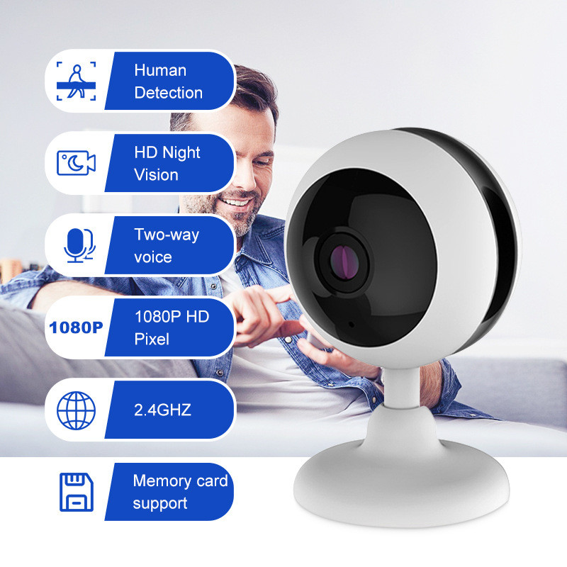 1080P Smart Monitor กล้องรักษาความปลอดภัยเด็กสําหรับกล้องในร่ม 1080P FHD Home