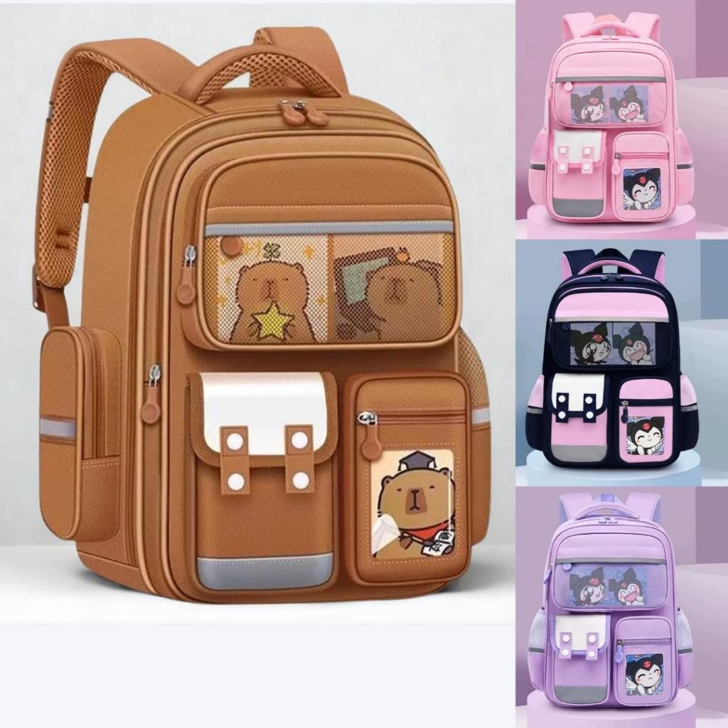 CAPYBARA 42CMCP15 Capybara Beg Japan Fashion Beg Sekolah Capybara Beg Belakang กระเป๋าเป้สะพายหลัง B