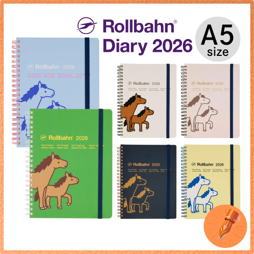 Delfonics 2026 Planner Rollbahn Diary Pony A5 Monthly Schedule Starting October 2025