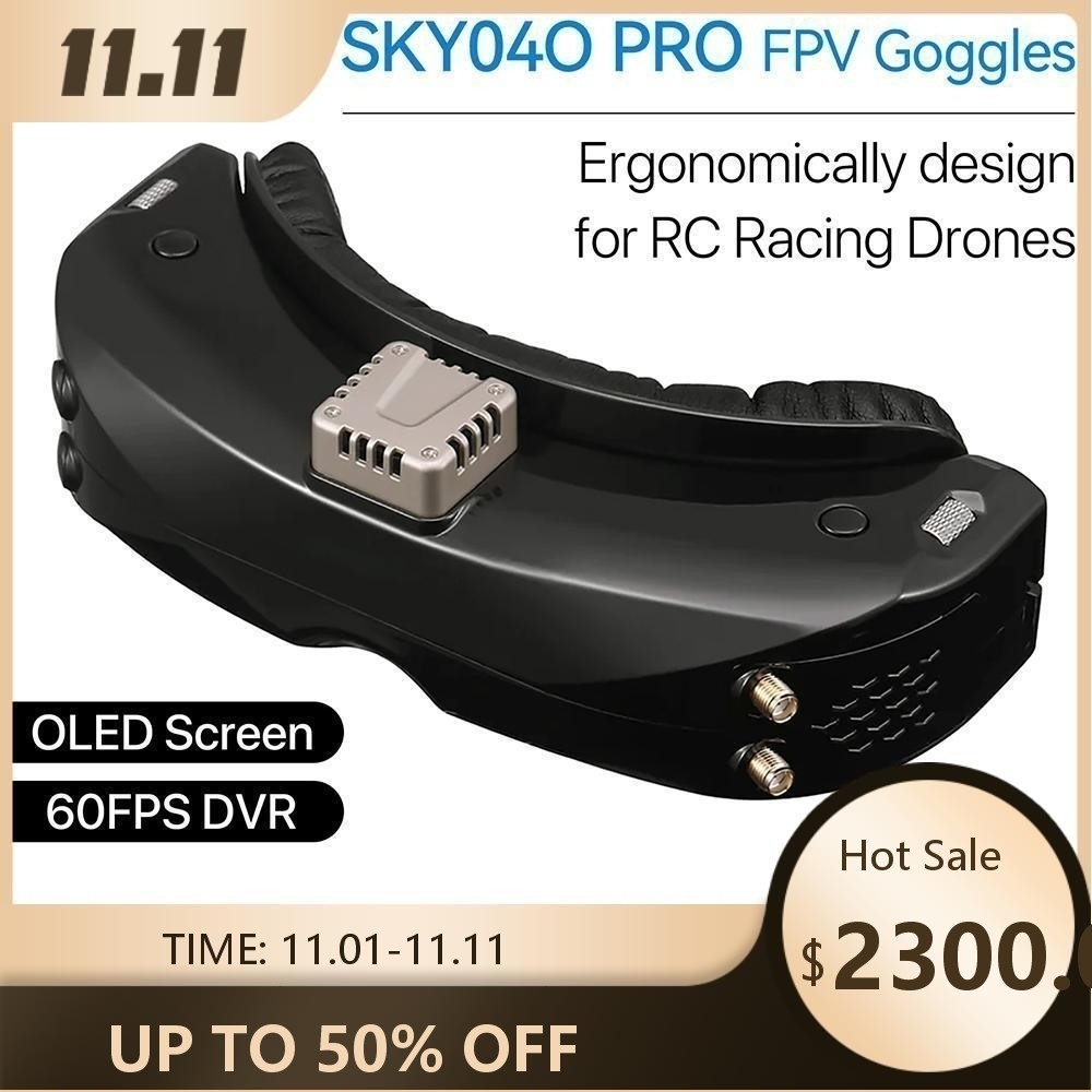 SKYZONE SKY04O PRO FPV Googles พร้อม DVR 5.8G 48CH 1280x720 SteadyView Receiver HD หน้าจอ OLED สําหร