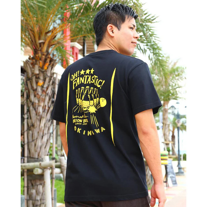 Orion เสื้อยืดเบียร์ Orion ใหม่คุณภาพสูงสีดําผ้าฝ้าย 100% พิมพ์เสื้อแขนสั้น 1014