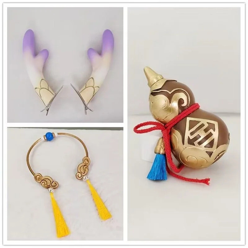 รางดาว Honkai Bailu คอสเพลย์ Prop Gourd คอสเพลย์ Star Rai Bailu คอสเพลย์ Headdress และอุปกรณ์เสริม
