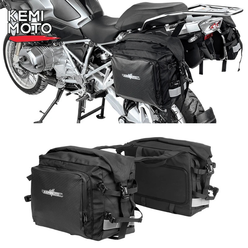 รถจักรยานยนต์ SaddleBag Universal 25L ต่อด้านข้างกระเป๋าที่ถอดออกได้สําหรับ BMW R1200GS LC R1250GS R