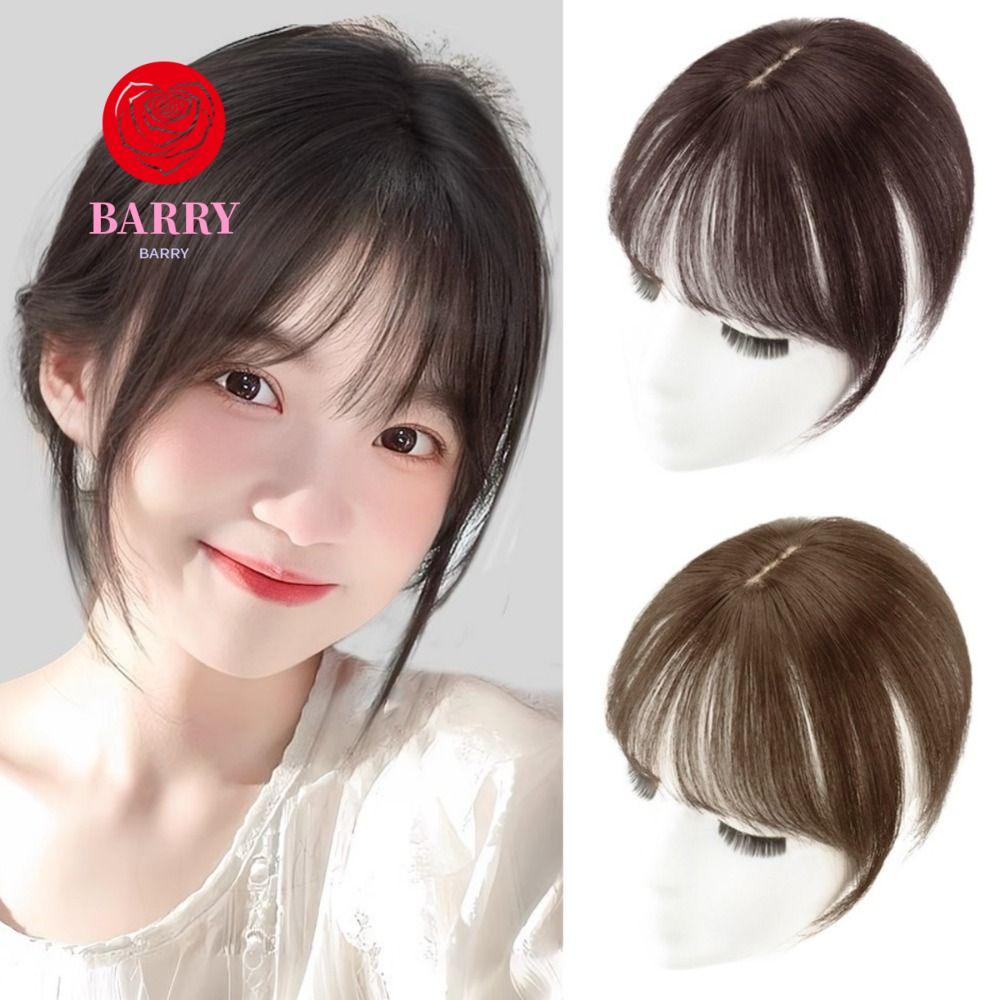 BARRY 3D Air Bangs, Invisible Hairpiece Top Hair Bangs, Fasion Clurse Fringe Seamless Fake Bangs ทุก