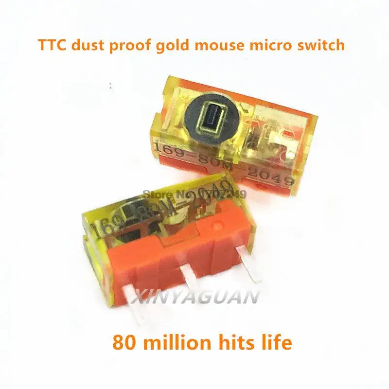 จัดส่งฟรี มาใหม่ TTC เมาส์กันฝุ่น micro switch 3pin คอนแทคเตอร์ 80M 80 ล้านคลิก TTC micro Button
