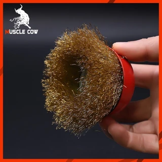 MUSCLE COW แปรงลวดถ้วย 3 นิ้ว (M10) สำหรับเครื่องเจียร์ 4 นิ้ว เหมาะสำหรับขัดลอกสี ขัดสนิม ขัดเงา และทำความสะอาดโลหะ