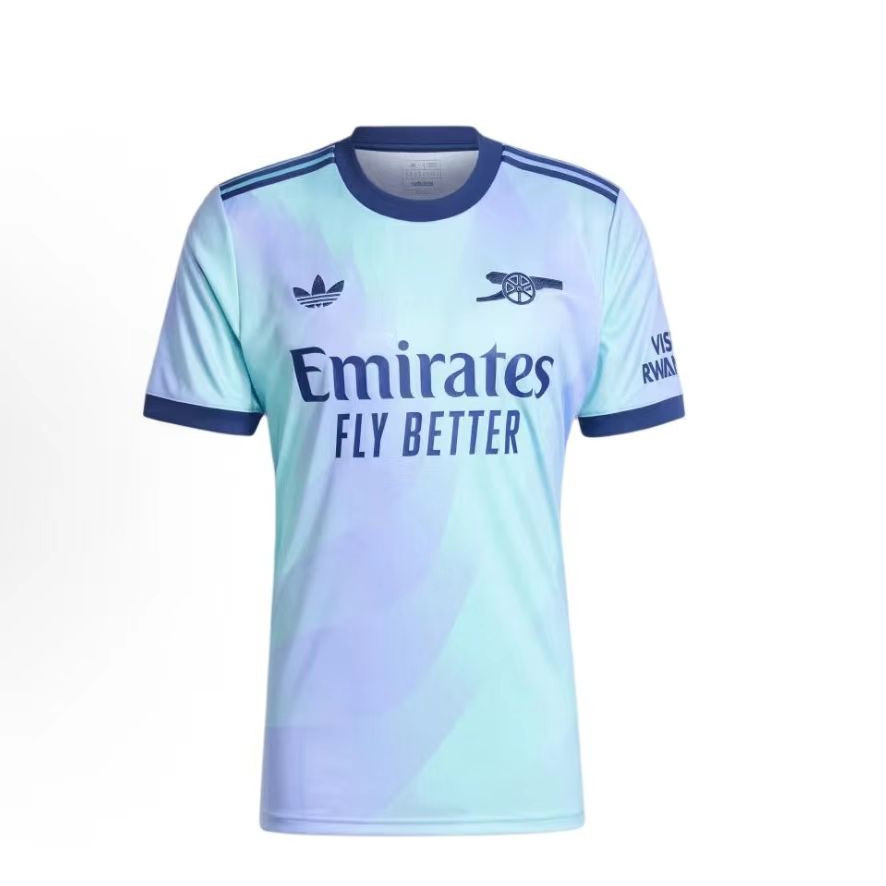 กิมนายาฟุตบอล Adidas สไตล์เรโทร คอเตี้ย แขนสั้น สี.BLUE IZ0114 ใหม่มาถึงในฤดูใบไม้ร่วง