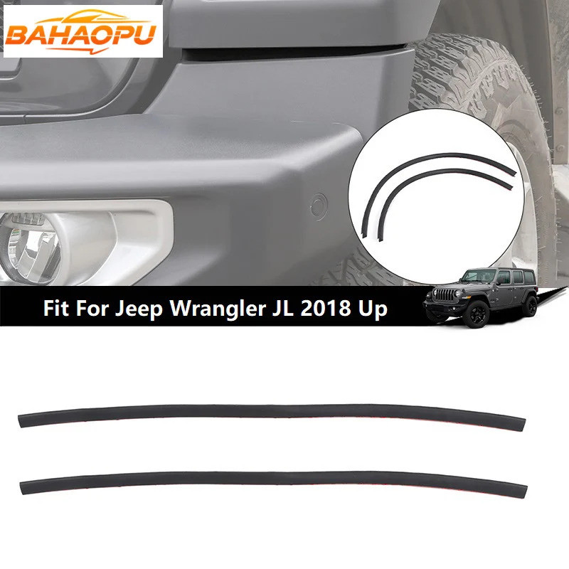 BAHAOPU รถล้อคิ้ว Anti-Scratch Anti-Collision Strip Fender สติกเกอร์ป้องกันสําหรับ Jeep Wrangler JL/