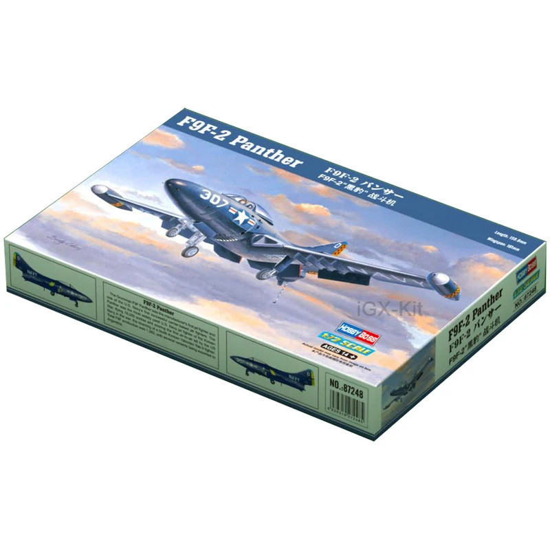 HobbyBoss 87224 1/72 Scale US F9F F9F-2 Panther Fighter Jet Aircraft Hobby Craft ของเล่นพลาสติกชุดอา