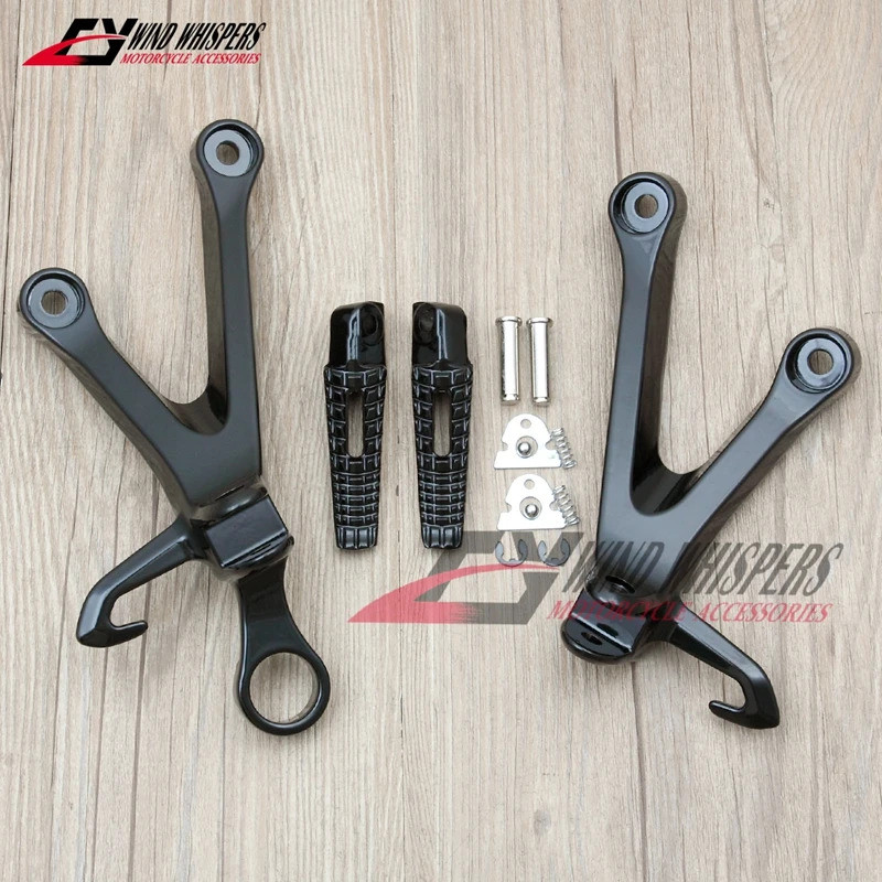 รถจักรยานยนต์อลูมิเนียมด้านหลัง Footrests หมุดเท้าขาตั้งกล้องเหยียบ stent สําหรับ SUZUKI GSX-R GSXR 