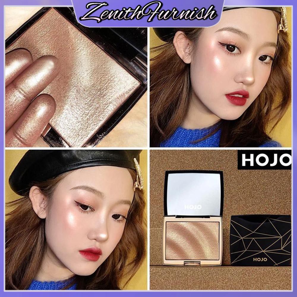 ✨COD✨ HOJO Highlighter Sparkling Three-dimensional High Disc Rejuvenating Brightening Powder สำหรับผ