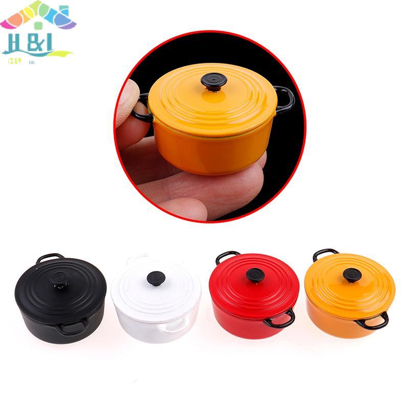 H&L Oct 34*17 มม. 1:12 บ้านตุ๊กตาจิ๋วครัวทําอาหารเครื่องหม้อไอน้ําหม้อกระทะของเล่น {th}