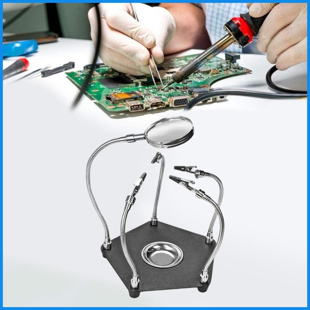 Solder Station Solder Rework Station ปรับแบบพกพา Workbench เครื่องมือแว่นขยายสําหรับอุตสาหกรรมประปา 