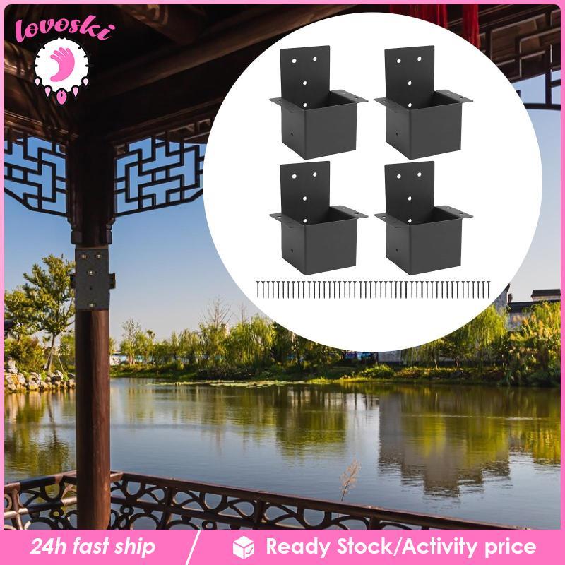 [Lovoski] วงเล็บ Pergola 4x ความเสถียรสูงสําหรับลานสวน DIY โครงการ Pergola