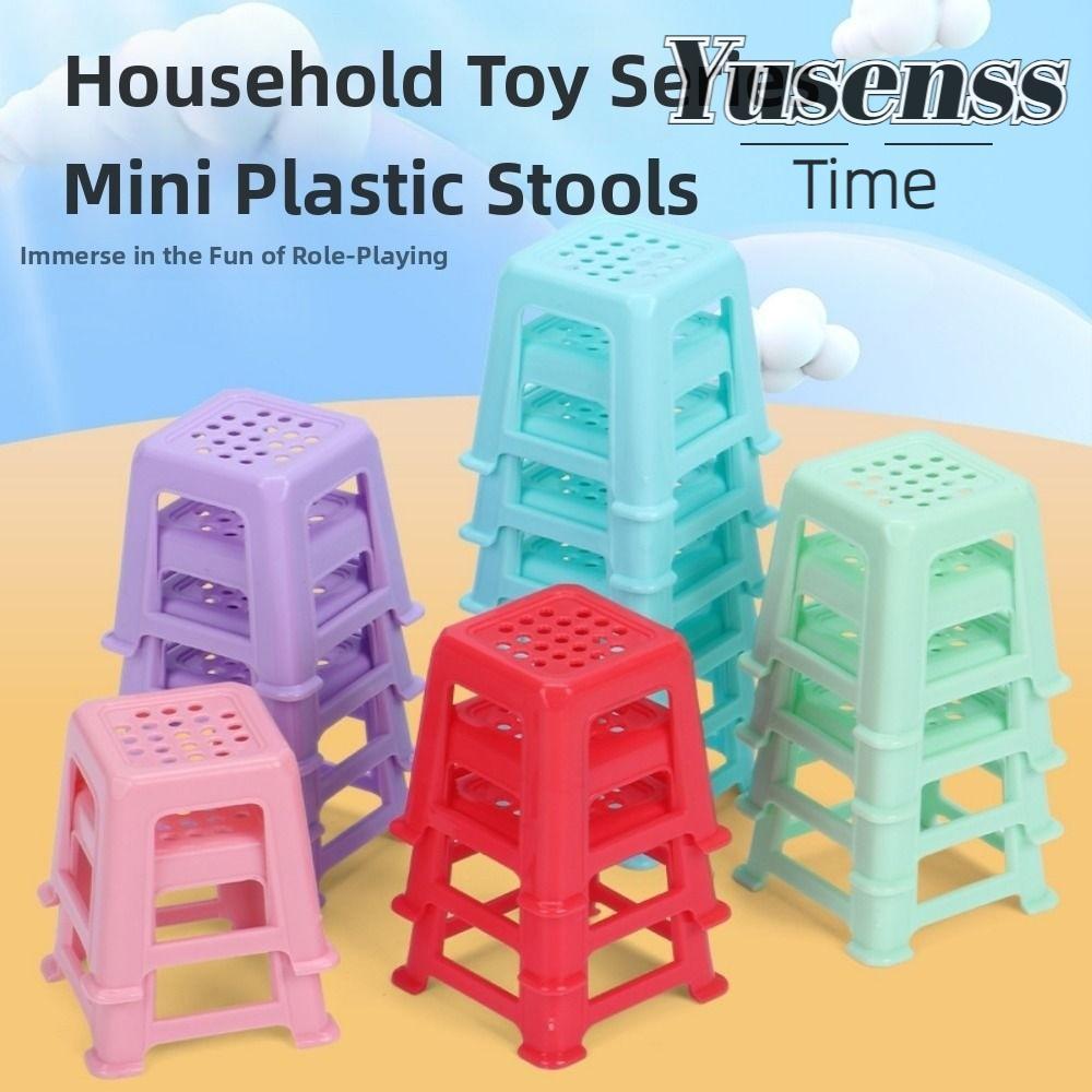 YUSENSS Mahjong Pocket Table Set, Multicolors 1:12 Dollhouse Furniture Chair, PP/PLA Kids Play Toys 