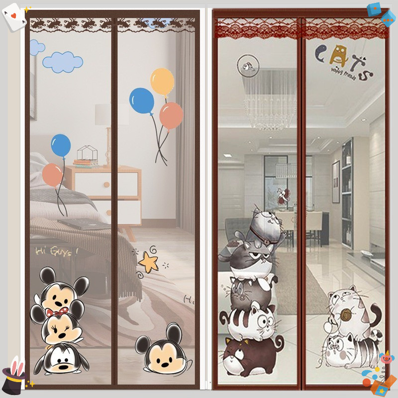 ม่านประตู ป้องกันยุง ติดตั้งง่าย ม่านประตูแม่เหล็กกันยุง ห้องครัวห้องนอนห้องน้ำ 5สี