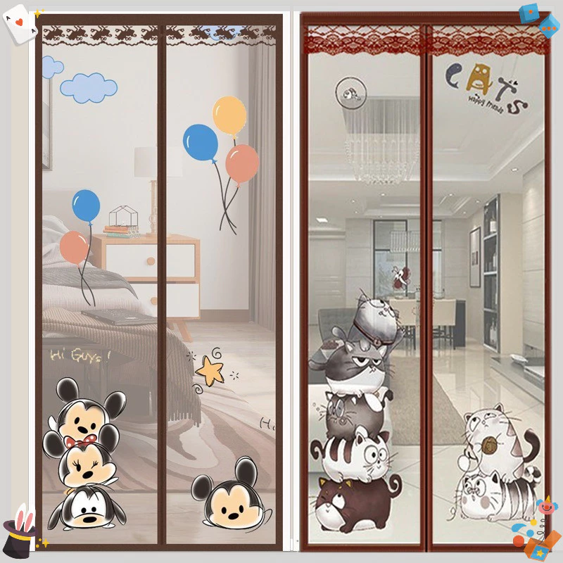 ม่านประตู ป้องกันยุง ติดตั้งง่าย ม่านประตูแม่เหล็กกันยุง ห้องครัวห้องนอนห้องน้ำ 5สี