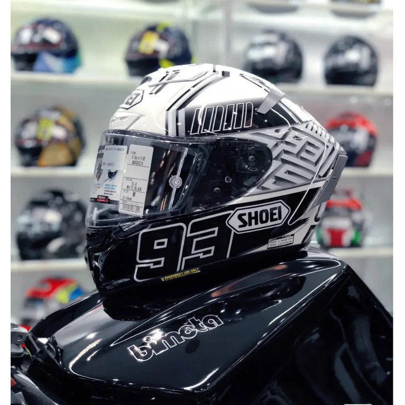 ReadyStockFull Face Shoei X14 สีขาว หมวกกันน็อคแข่งวิบาก Casco De Motocicleta