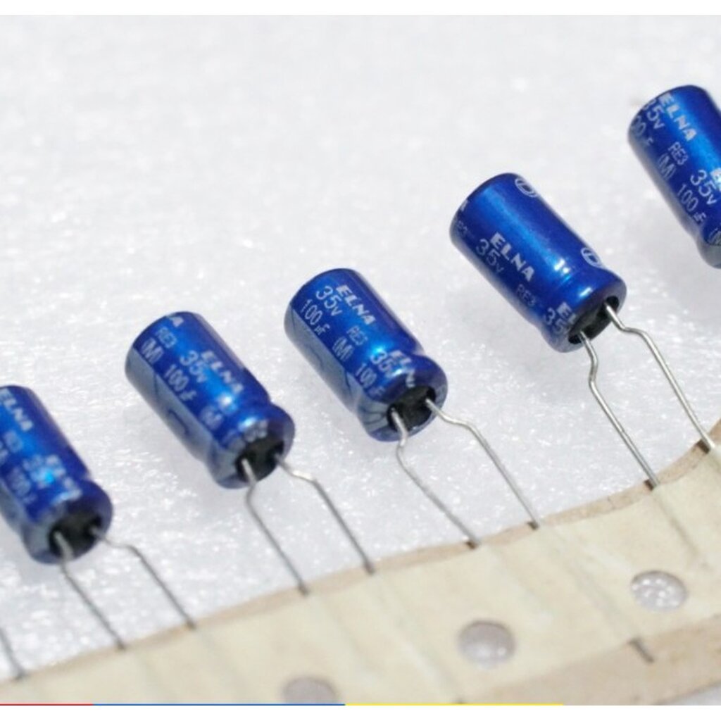 (10ตัว) [E-CAP] 100uF/35V ELNA RE3 85C 6.3x11mm P=5