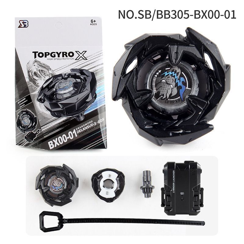 SB Burst Hurricane Gyro Generation X Series BX-14 Alloy Shark Spurst Beyblade พร้อม Launcher กระเป๋า
