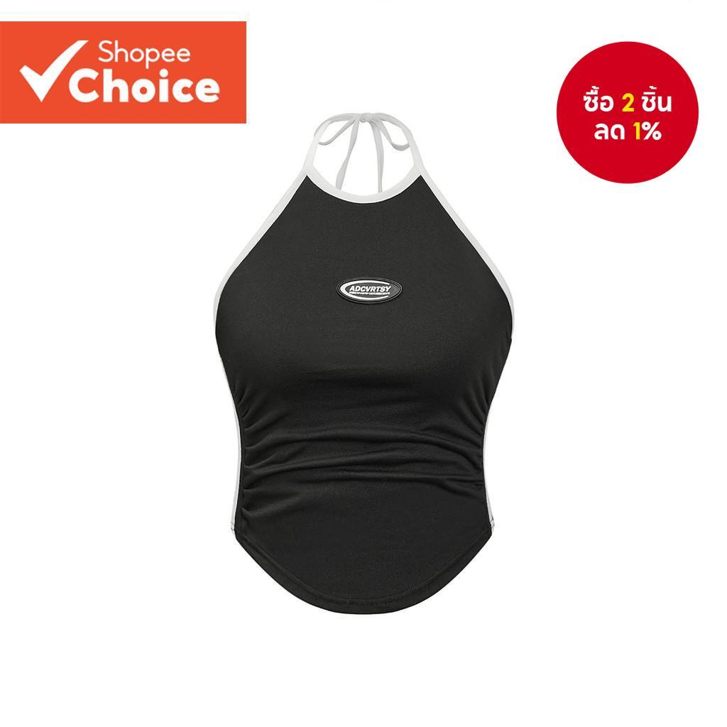 B93-JUL24-C-1-เสื้อกล้ามคล้องคอสีตัดกัน-TKB93AD049