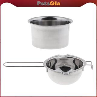 PETSOLA เซ็ตหม้อต้มขี้ผึ้งสแตนเลส สำหรับทำเทียนเองที่บ้าน