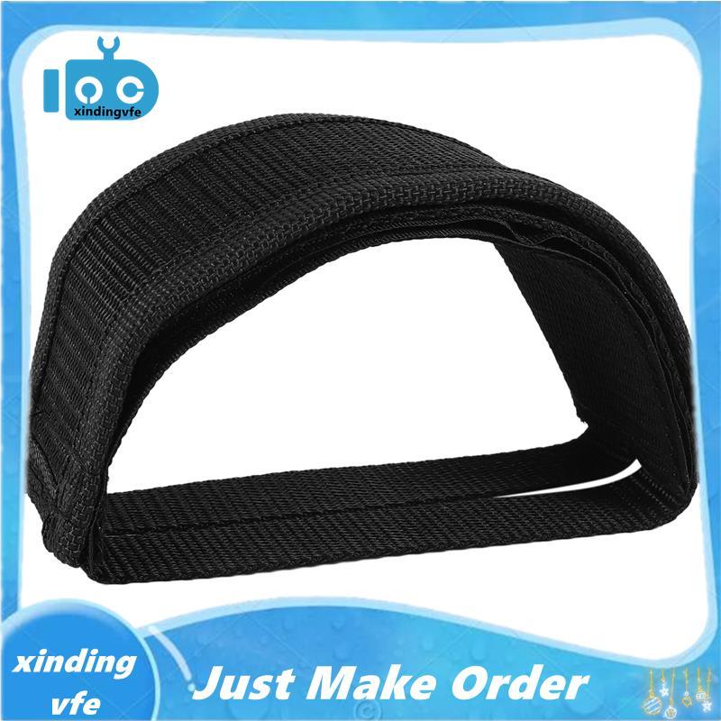 .Fixed Gear Fixie BMX สายรัดกาวคู่เหยียบคลิปสีดำ ออกแบบมาเพื่อความปลอดภัยและความสะดวกในการขับขี่