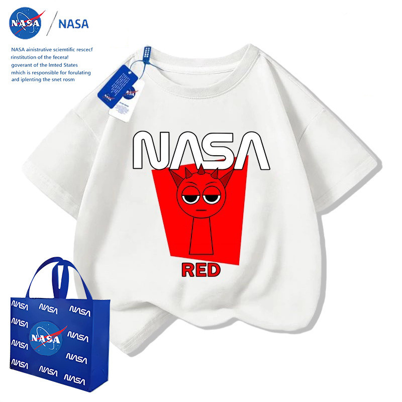 ธงNASAเทรนด์, เสื้อยืดเด็กผ้าปูนดูดอากาศ, เสื้อยืดกับลายNASAการ์ตูนและตัวอักษร