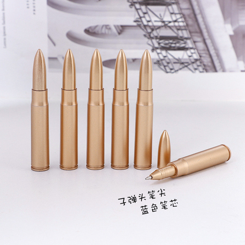 ปากกาเจลกระสุน-แห้งเร็ว เรียบ การ์ตูน อาวุธจําลอง-สีฟ้า สีดํา-0.7มม-ขายส่ง