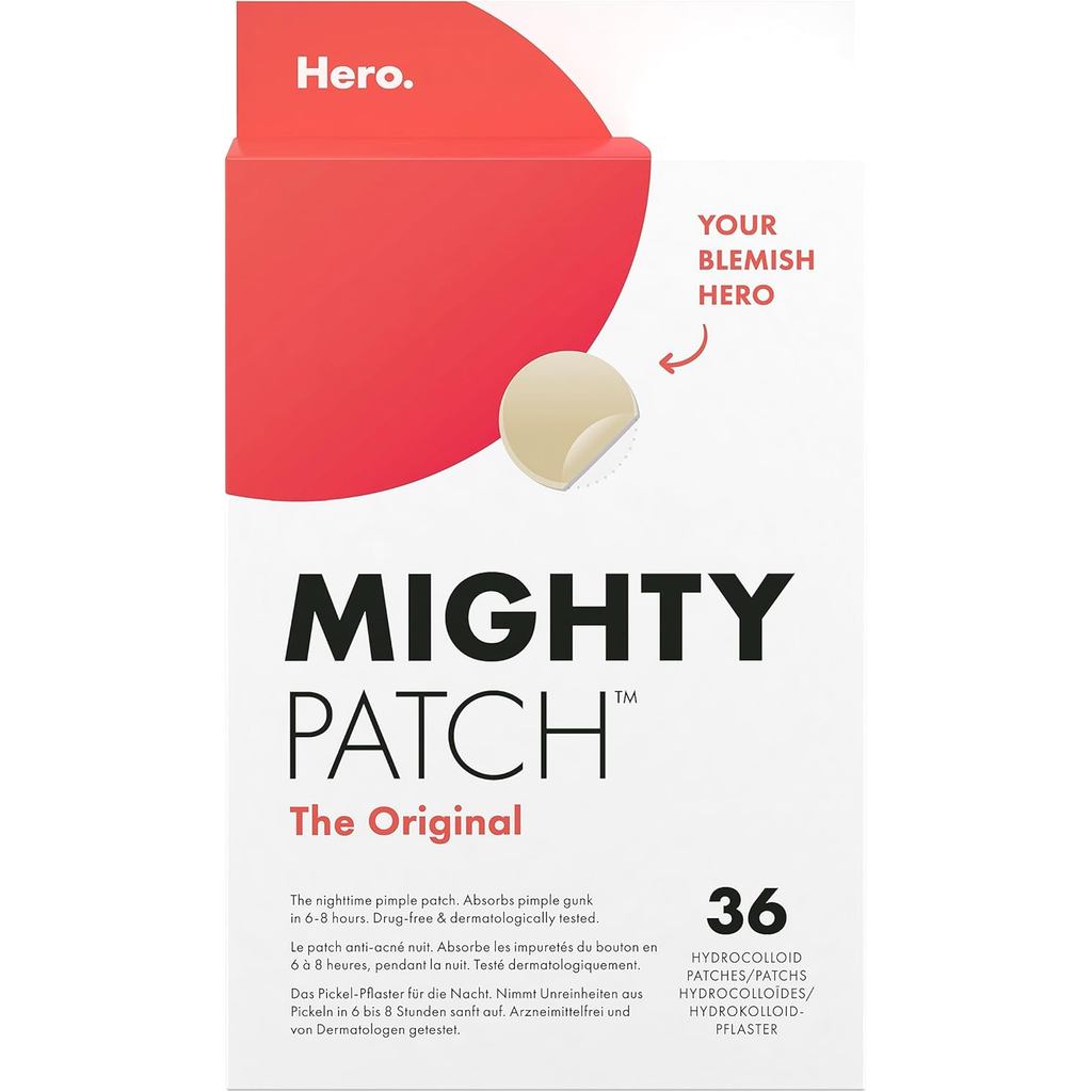 Mighty Patch Original Spot Patch โดย Hero Cosmetics, Day & Night Time Acne Treatment, Clear Spot Rem