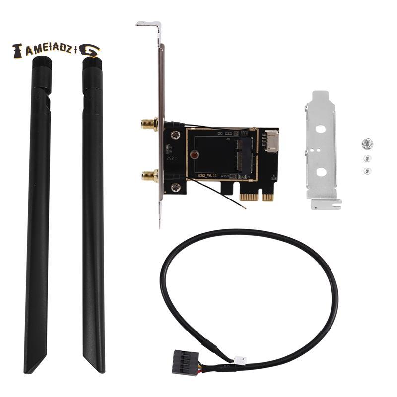[คุณภาพ T]สําหรับการเชื่อมต่อไร้สาย PCI Express การ์ดอะแดปเตอร์ Featuring 2X เสาอากาศภายนอก