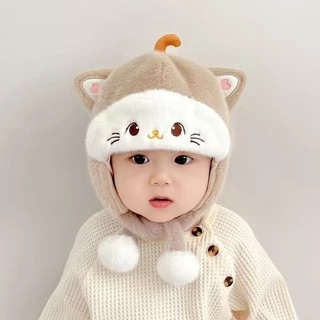 TH BABY หมวกเด็ก ไหมพรม หนาว น่ารัก ถัก กันลม ให้ความอบอุ่น เด็กชาย เด็กหญิง ระบายอากาศ นุ่ม สบาย