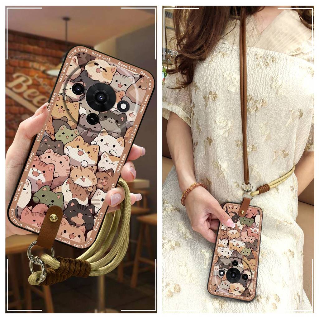 Graffiti เคสโทรศัพท์แนวทแยงสําหรับ ZTE Blade A76 5G Full wrap ทนทาน Crossbody กันกระแทก TPU ออกแบบแฟ