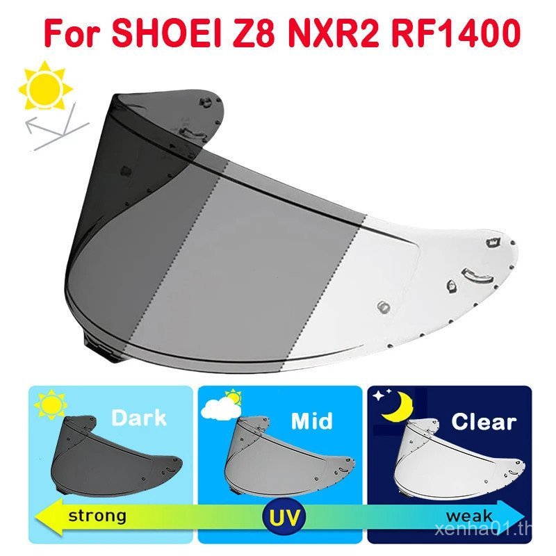 9L3C READY STOCK Visor Photochromic สําหรับ SHOEI RF1400 RF-1400 NXR2 CWR-F2 Z8 CWR-F2R X15 X-15 X-F