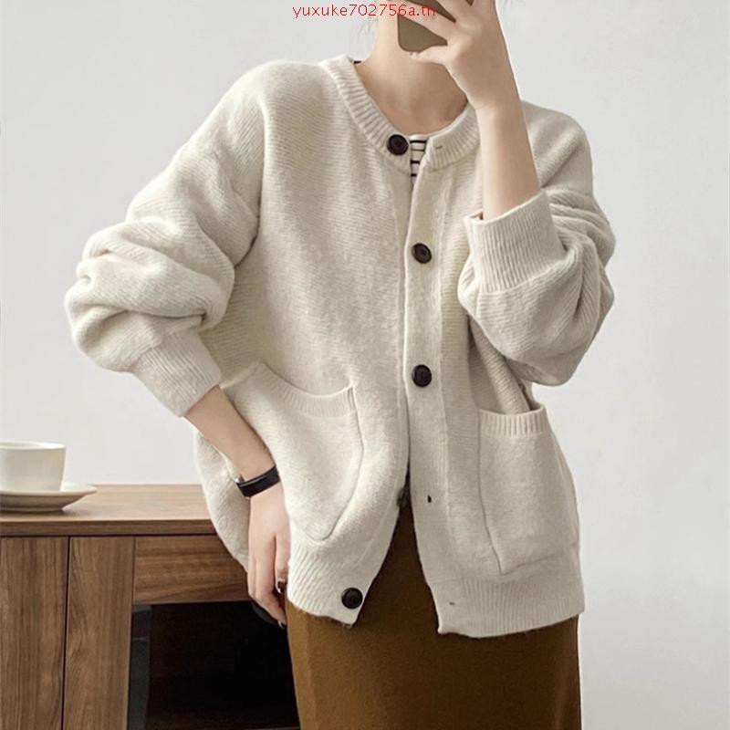 Bemingtop988(S-XL)-BMG Basic Cardigan – คาร์ดิแกนเรียบง่ายที่ใส่ได้ทุกวัน