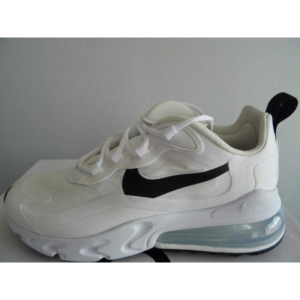 NK Air Max 270 React รองเท้าวิ่งสีขาว/ดํา CI38 101