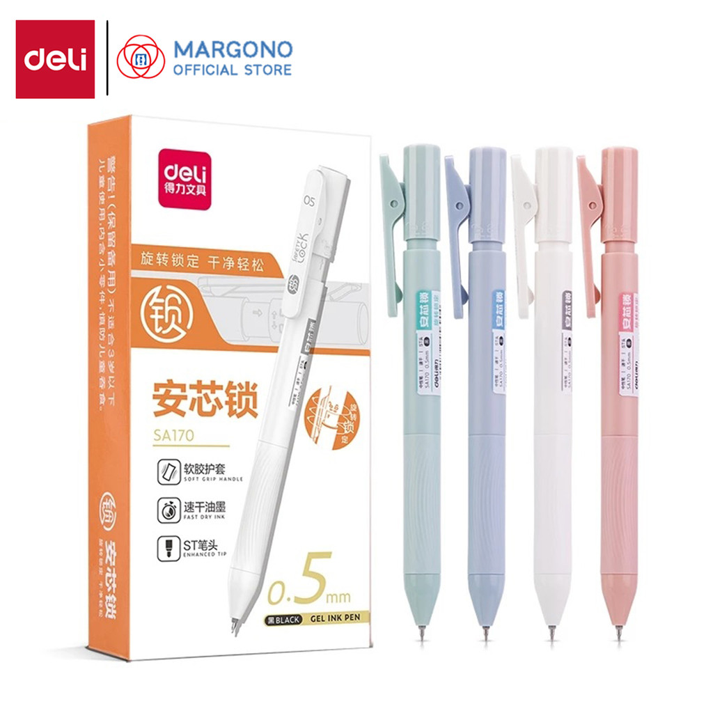 ปากกาเจล Deli 0.5mm SA170 / SA285 / SA299 / SA229 / SA68 หมึกดํา - 1 ชิ้น