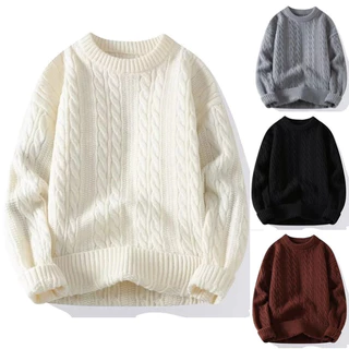 เสื้อกันหนาวถักดีไซน์คล้าย Dough Twists สไตล์แฟชั่น สำหรับทั้งชายและหญิง อบอุ่นและสวยงาม