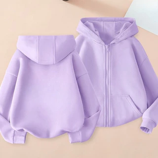 เด็กว่างเปล่าซิปขึ้นเสื้อกันหนาวหมวกสีดําและสีขาวสีทึบแจ็คเก็ตนุ่มสบายแจ๊กเก็ตสบายๆ