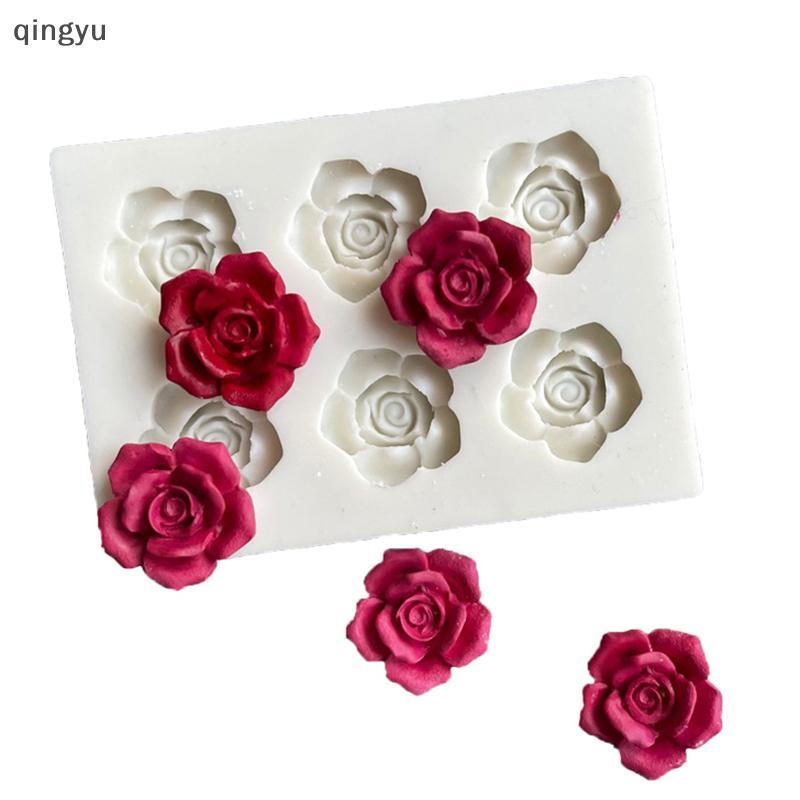 [qingyu] Rose Camellia ดอกไม้ซิลิโคน Sugarcraft แม่พิมพ์ DIY Clay รุ่นเครื่องมือตกแต่งเค้กอุปกรณ์เบเกอรี่สต็อกใหม่