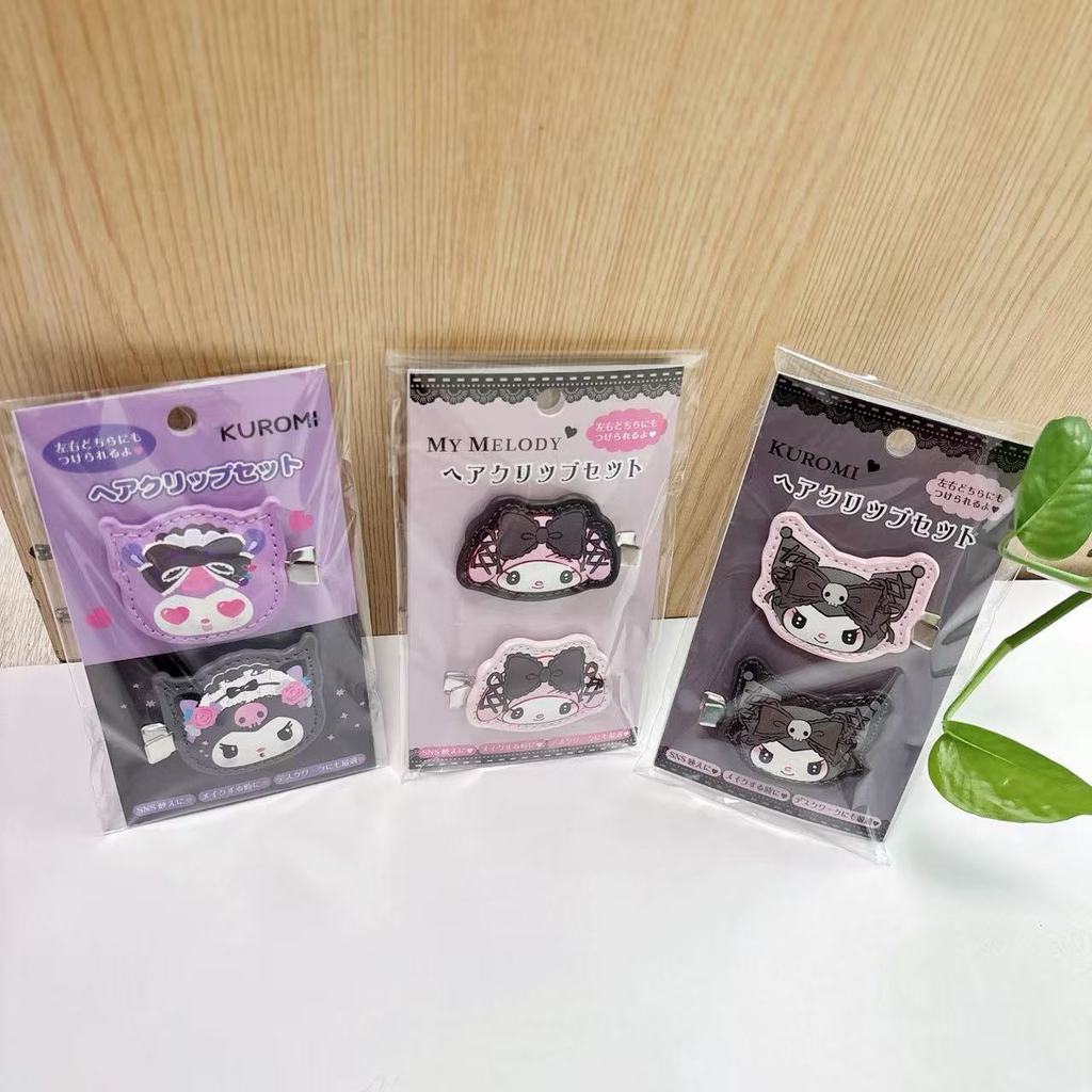 Sanrio Dark Kuromi กิ๊บติดผมอุปกรณ์เสริมผมการ์ตูนน่ารัก Melody Hairpin ด้านข้างคลิปคู่คลิป - รูปที่ 3