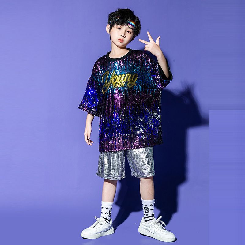 24ชั่วโมงการจัดส่งวันเด็ก1ถนนเต้นรําอินเทรนด์เครื่องแต่งกายกลองประสิทธิภาพเครื่องแต่งกายสาวฮิปฮอปแจ๊สแดนซ์เชียร์ลีดเดอร์เครื่องแต่งกายเลื่อม51015 - รูปที่ 3